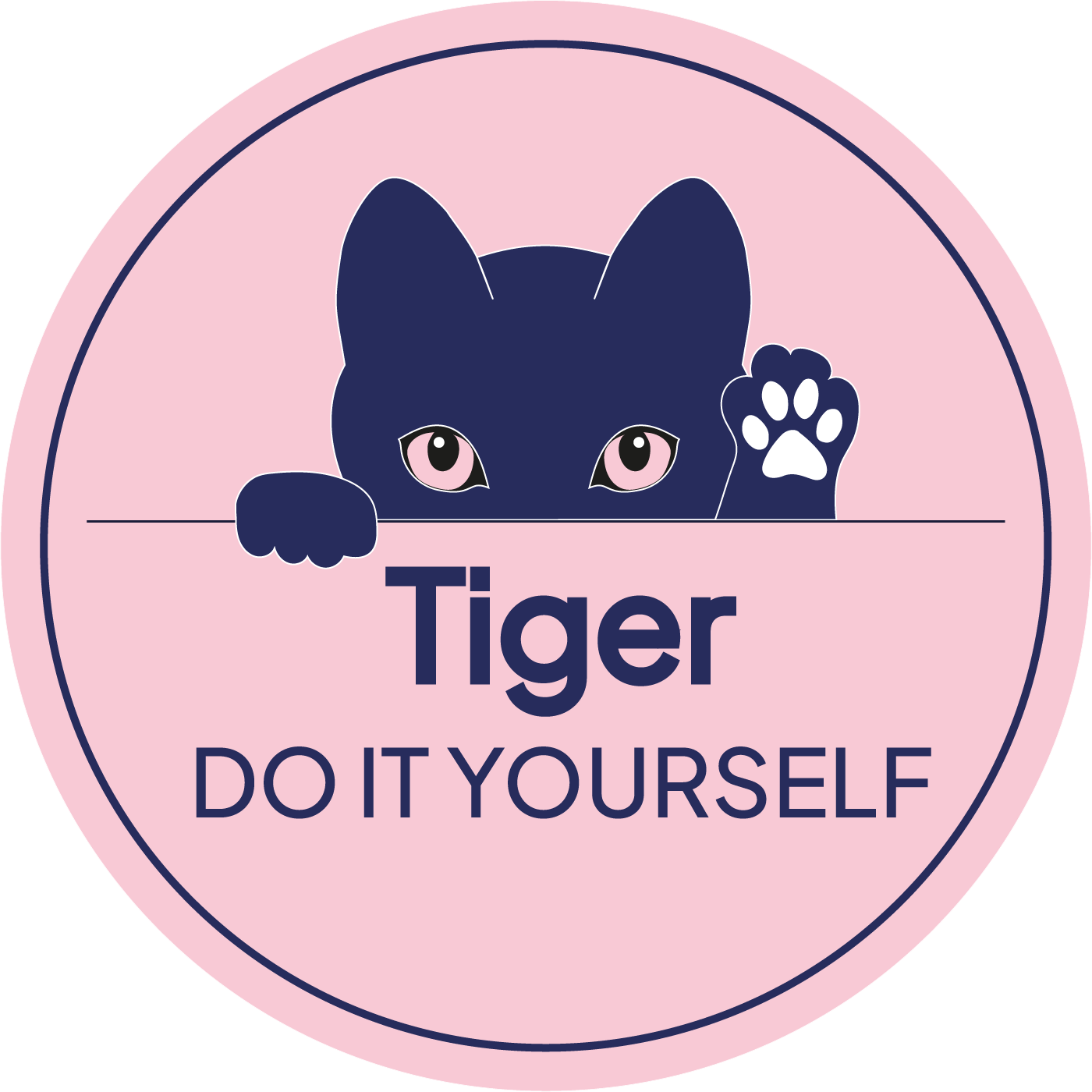 Logo Tiger do it Yourself rose et bleu