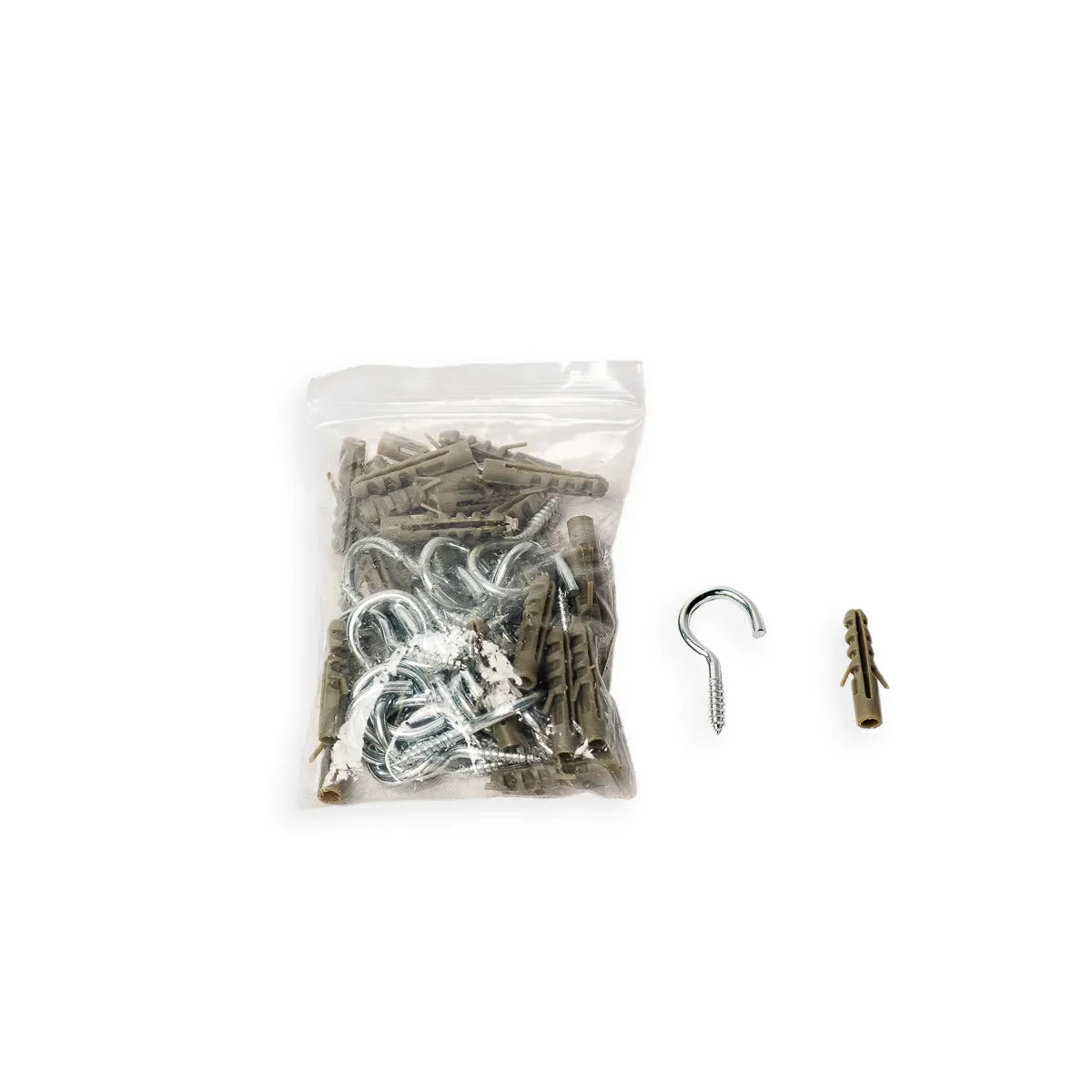 Screw hook and wall plug set