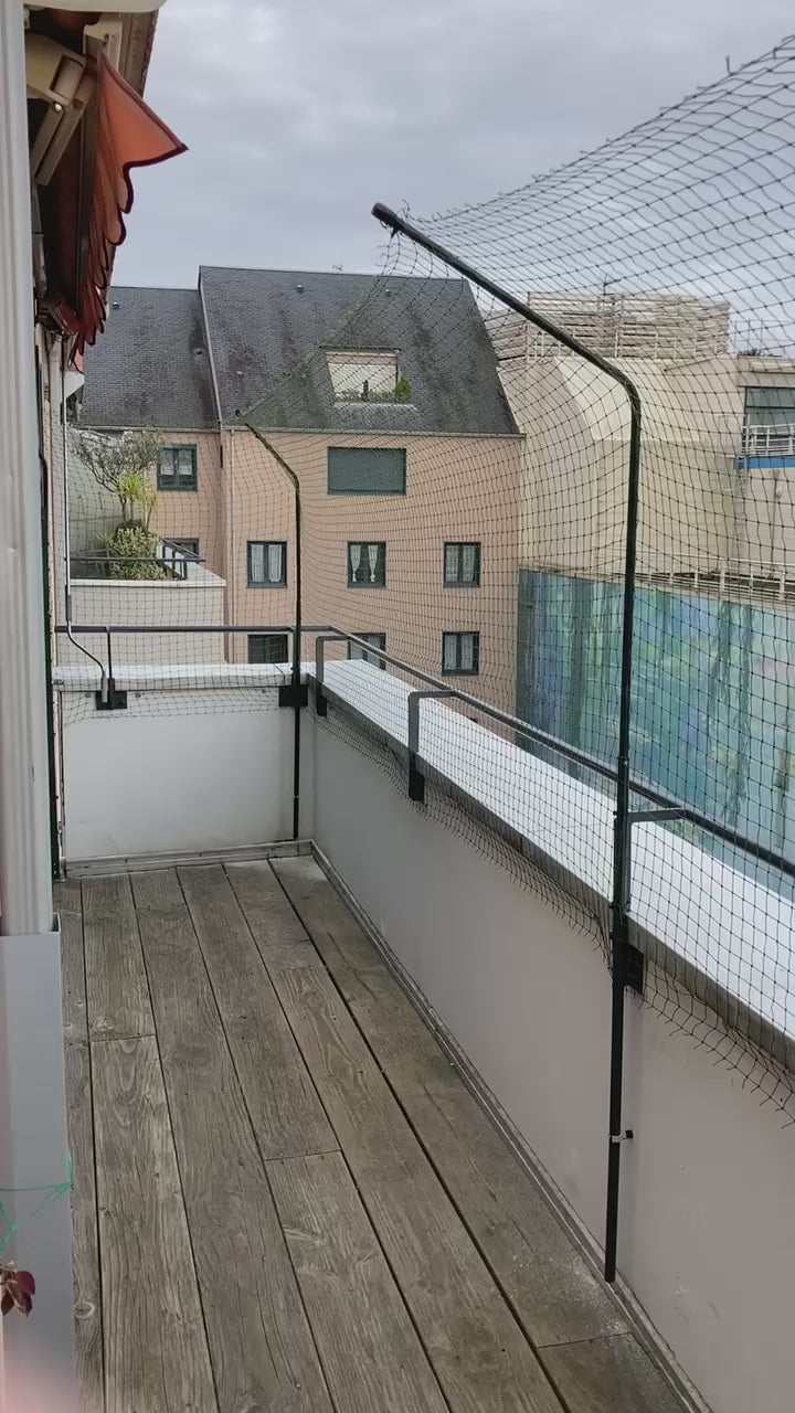 Charger la vidéo: Filet bavolet pour balcon